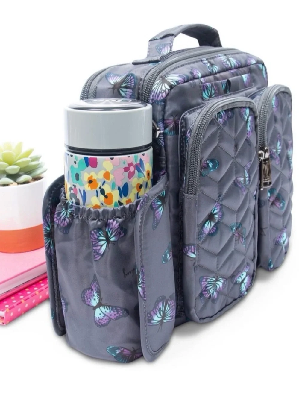 Lug Navigator Crossbody in Butterfly Grey NWT
